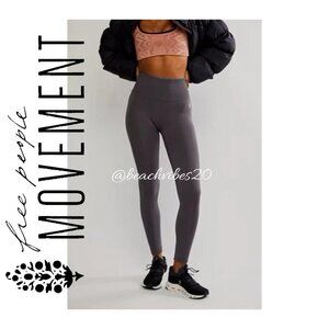 FP MOVEMENT High-Rise 7/8 Length Good Karma Leggings Dark Shadow M/L NWOT *FLAW*